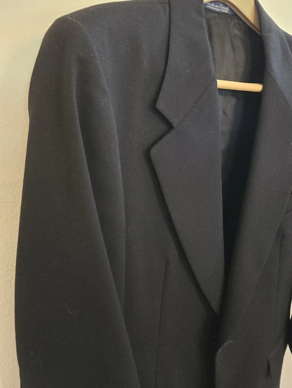 Brandini Le Collezioni Tailored for Robinson's Pure Wool Black Blazer 38R